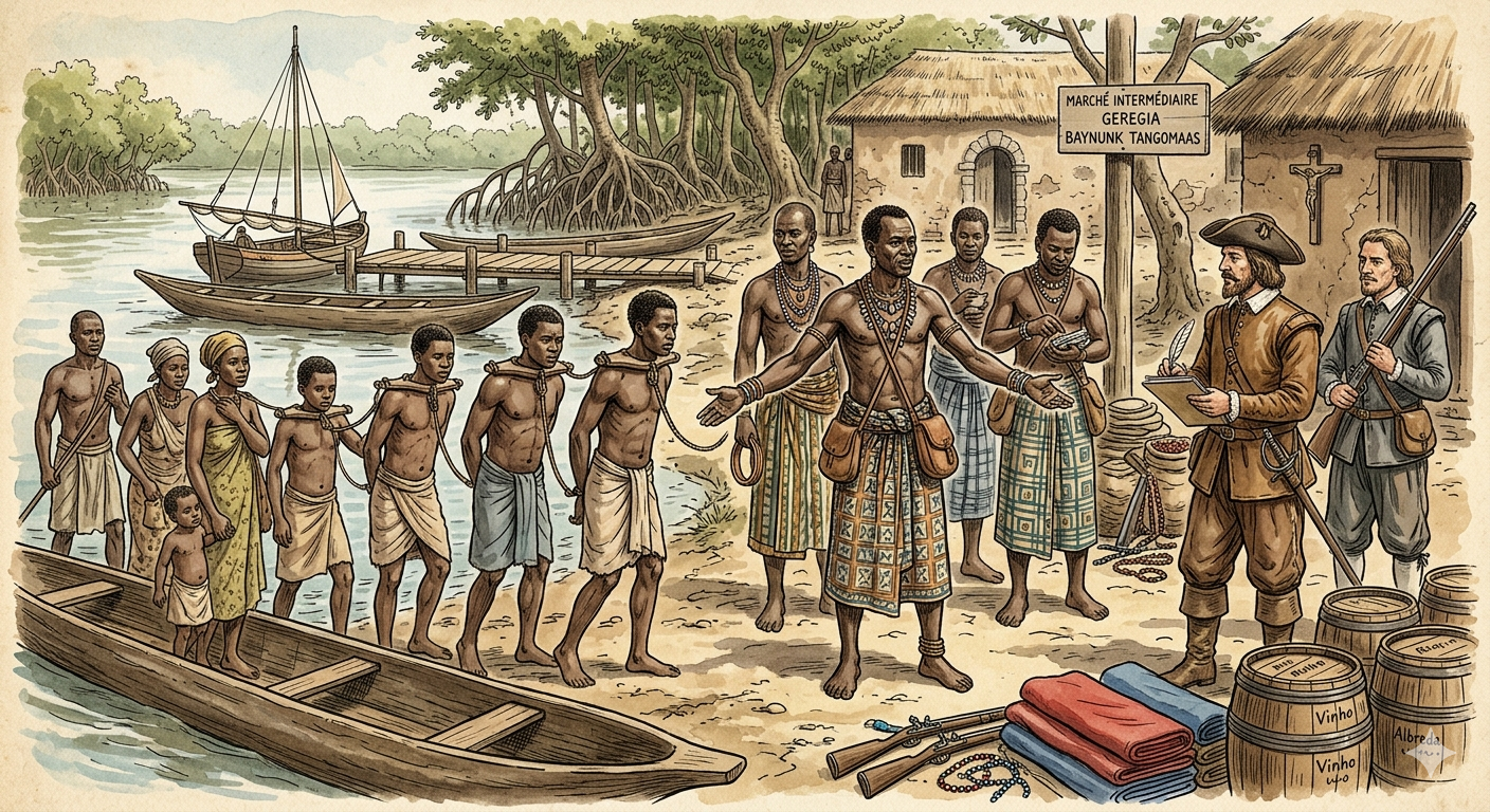 Illustration Interm&eacute;diaires n&eacute;griers (avec IA)